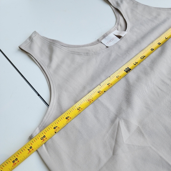 NWT CHICO'S Microfiber Contemporary Basic Knit Tank Beige Feather Tan Size 3 XL - Picture 7 of 11